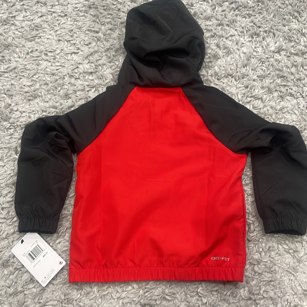 NWT Nike Dri-fit Rain Jacket. Color University Red/Black - Picture 5 of 5